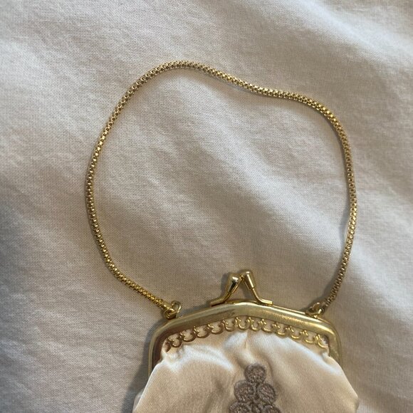 NWOT Vintage Kiss Clasp Evening Bag Handbag Mini Bag Coin Purse Made in England - Picture 3 of 9